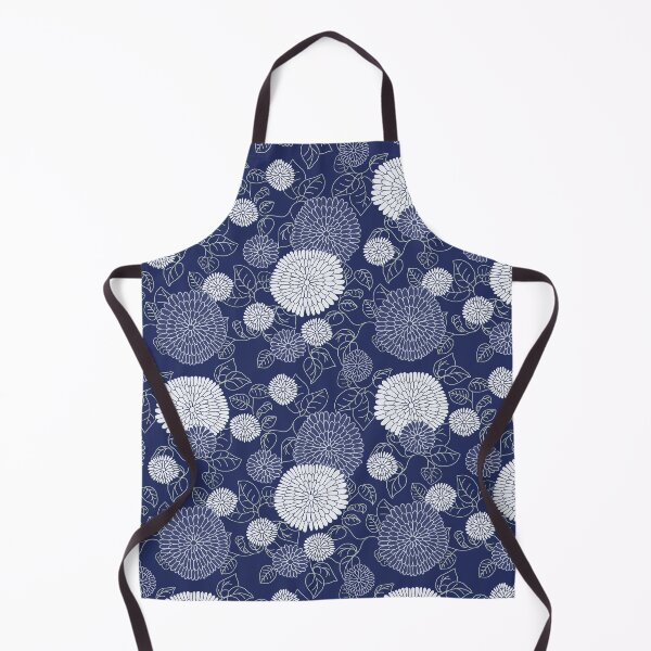Item preview, Indigo Chrysanthemums designed and sold by bunyipdesigns.