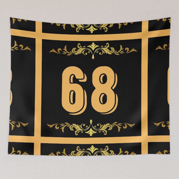 Item preview, Number 68 designed and sold by HappinessWorld.