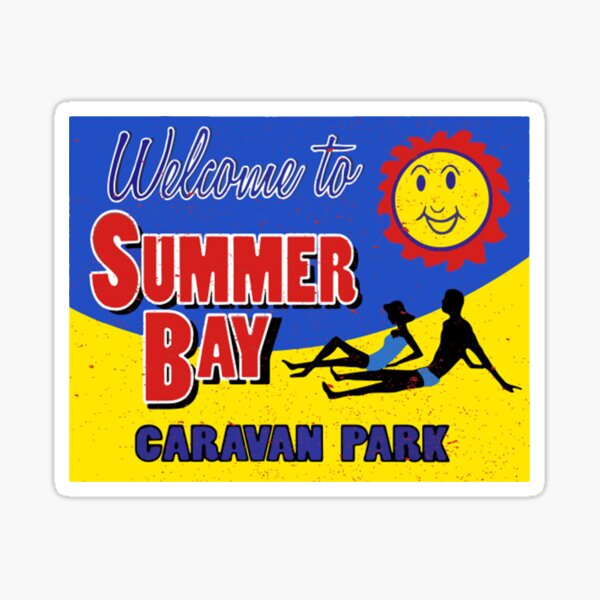 Retro Home And Away Summer Bay Caravan Park Sticker