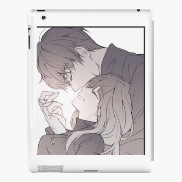 Cute anime couple kiss | iPad Case & Skin