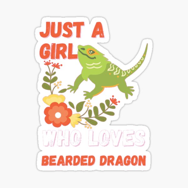 Just A Girl Who Loves Bearded Dragon Sticker