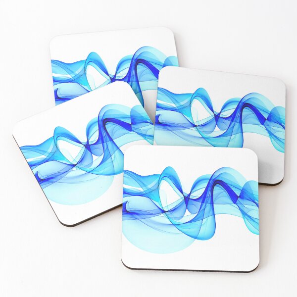 Item preview, abstract blue twisted frozen energy waves designed and sold by Orderposter.