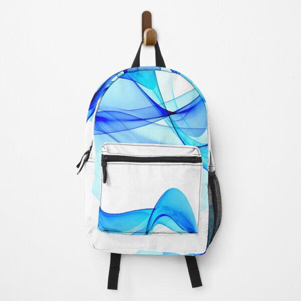 Item preview, abstract blue twisted frozen energy waves designed and sold by Orderposter.