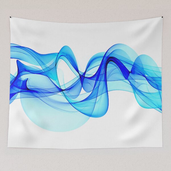 Item preview, abstract blue twisted frozen energy waves designed and sold by Orderposter.