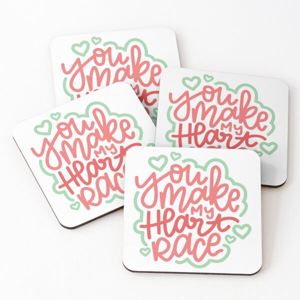 Item preview, You make My Heart Race - Pink / Mint designed and sold by TswizzleEG.