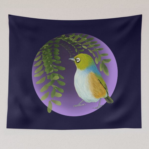 Item preview, Waxeye and kowhai designed and sold by Mayakiwi.
