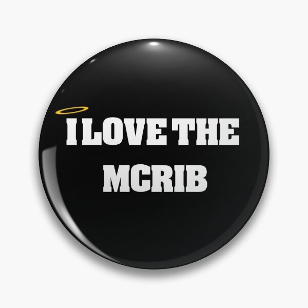 Artikelvorschau, Offizieller McRib Lover Club Pin (schwarz) entworfen und verkauft von yourfavequotes.