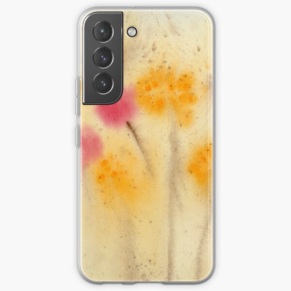 Yellow and Pink Flowers Watercolor Samsung Galaxy Soft Case