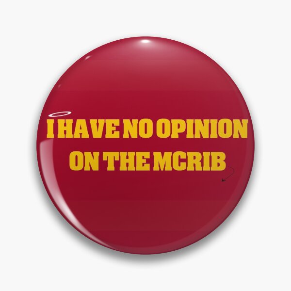 Item preview, Official McRib Middle Ground Club Pin (Red) designed and sold by yourfavequotes.