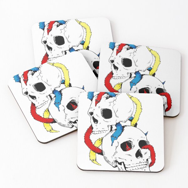 Item preview, Skulls with Fuzzy Worms on a String  designed and sold by Katie Lutterschmidt.