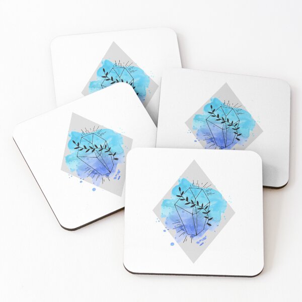 Item preview, Watercolor quartz crystal floral splash. designed and sold by Jewelzforyou.