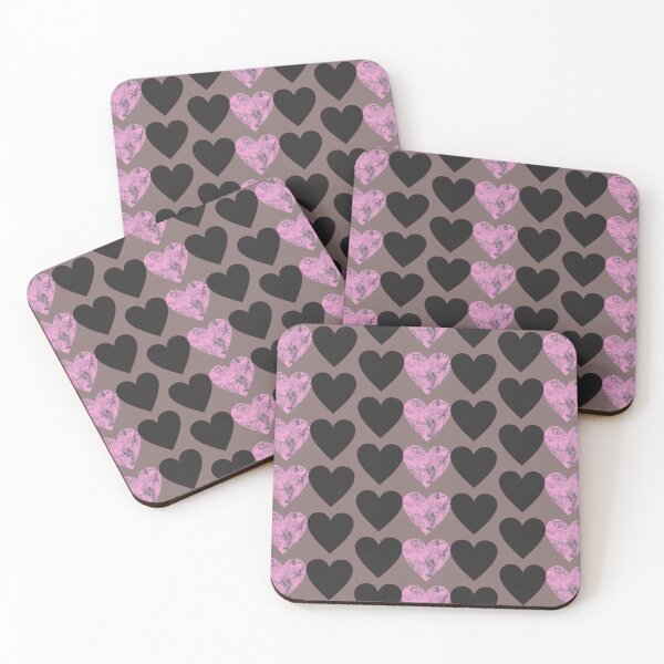 Item preview, Just Black and Pink Marble Hearts designed and sold by KDStout.