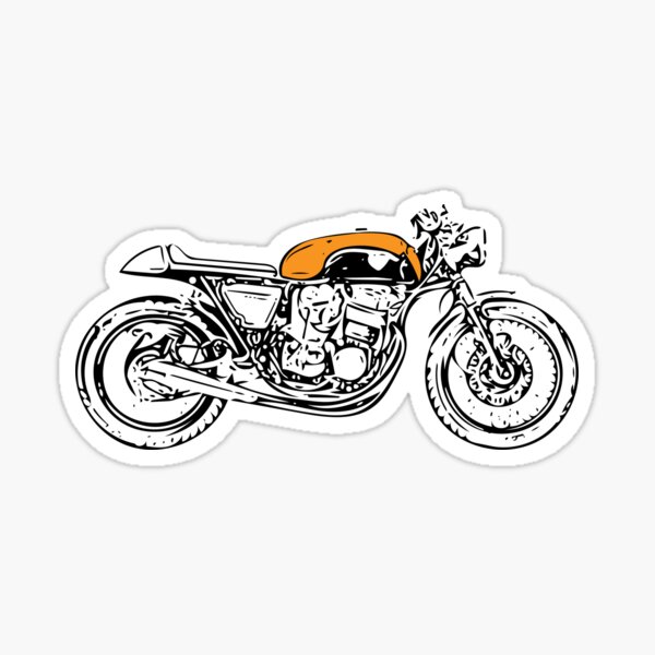 CAFE RACER Style Stickers Decals Kit Enfield CB750 Ducati Norton Commando