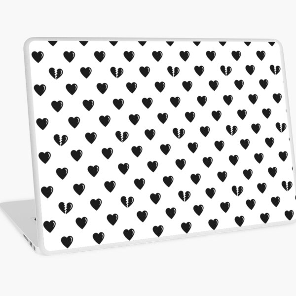 Small sketchy black hearts pattern on white background Bath Mat by  SEAFOAM12