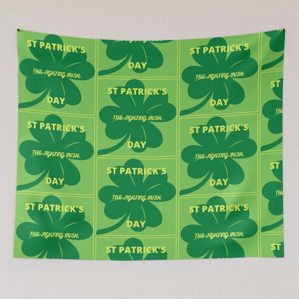 Item preview, The Fighting Irish St Patrick's Day Green Clover Design designed and sold by TheHappyK.