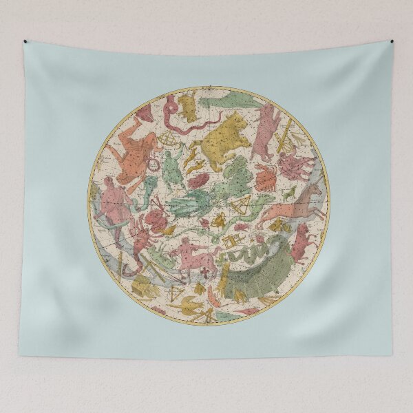 Item preview, Starry Hemisphere Rams: Constellations map in 1801  designed and sold by ganje.