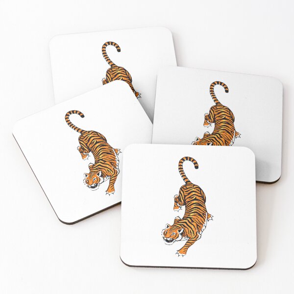 Item preview, Tiger about to pounce illustration designed and sold by Nostrathomas66.