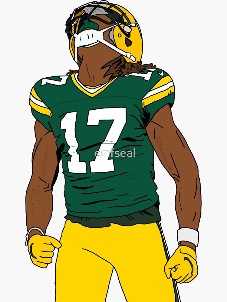 Davante Adams, Green Bay Packers' Sticker for Sale by emfseal