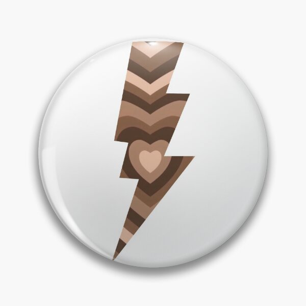 Item preview, Brown heart lighting bolt design  designed and sold by goodvibstickers.