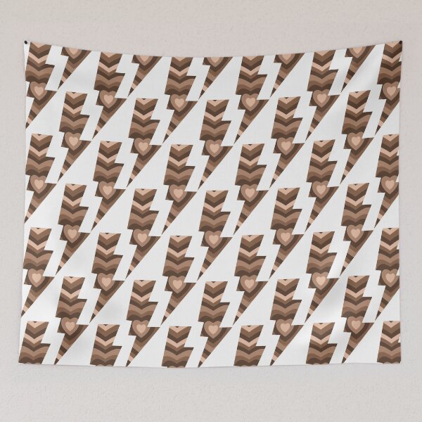 Item preview, Brown heart lighting bolt design  designed and sold by goodvibstickers.