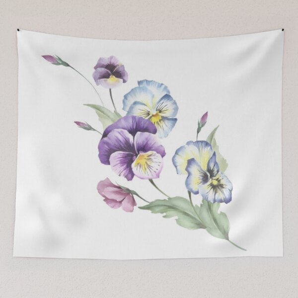 Artikelvorschau, Lila und blaue Blumen Stiefmütterchen Designs entworfen und verkauft von cindyfordyce.