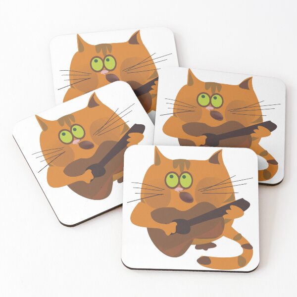 Item preview, Cute cat playing guitar guitarist kitty designed and sold by iTrending.