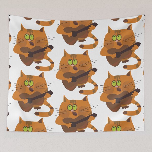 Item preview, Cute cat playing guitar guitarist kitty designed and sold by iTrending.
