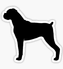 Boxer Dog Silhouette(s) Sticker