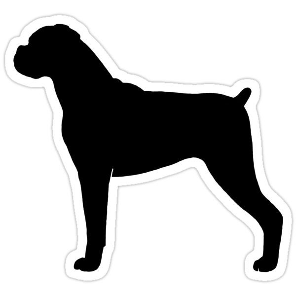 Download "Boxer Dog Silhouette(s)" Stickers by Jenn Inashvili ...