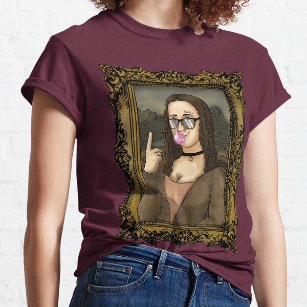 mona lisa cool mona urban style fun design Classic T-Shirt