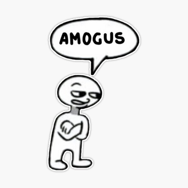 amogus Sticker for Sale by memelordKING