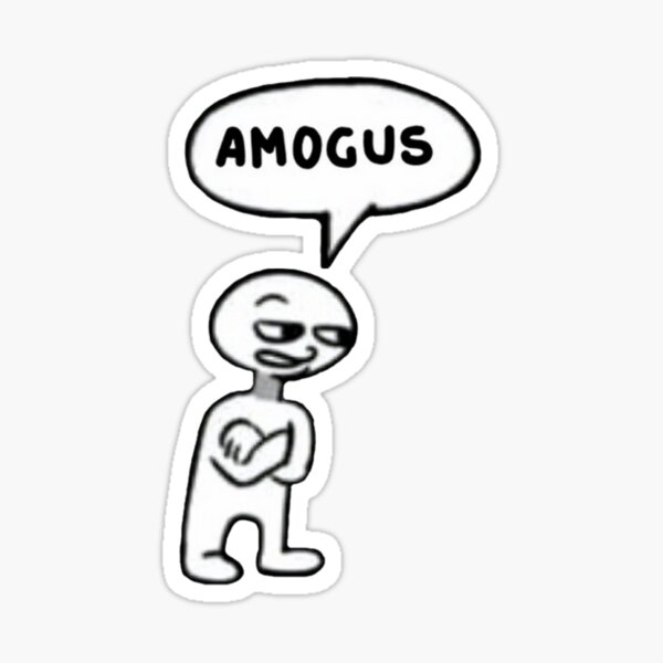 amogus Sticker for Sale by memelordKING