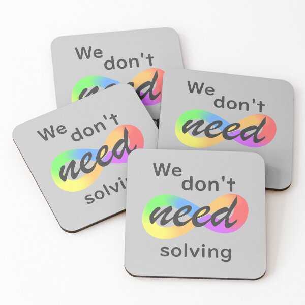 Item preview, We don't need solving! #ActuallyAutistic designed and sold by MoznaInaczej.