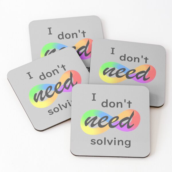Item preview, I don't need solving! #ActuallyAutistic designed and sold by MoznaInaczej.
