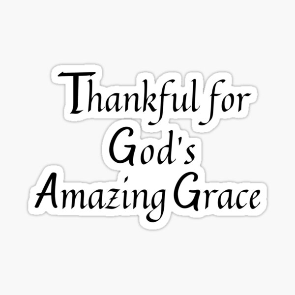 CLEAR Amazing Grace Sticker Christian Stickers for Laptop 