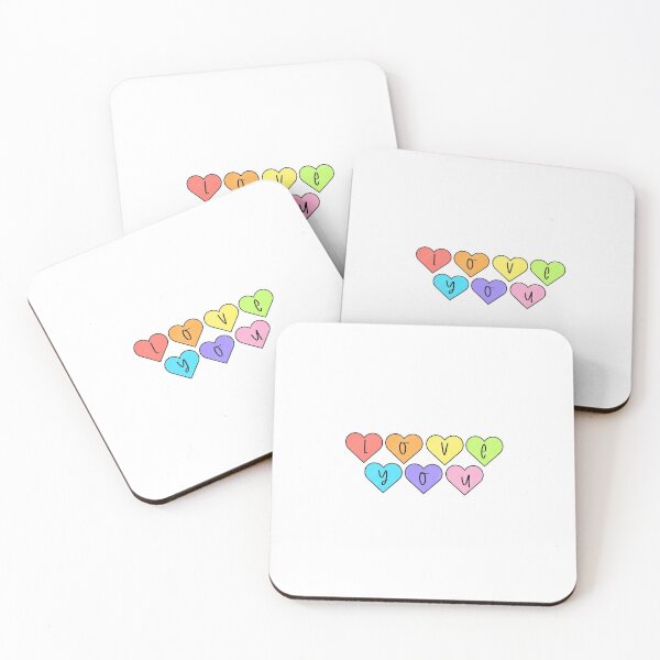 Item preview, "love you" hearts designed and sold by elliedoodles.