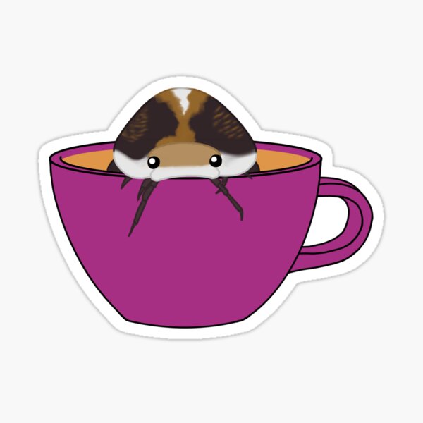 Vista previa del artículo con la obra «Isópodo de capuchino en copa morada», diseñado y vendido por rolypolyologist.