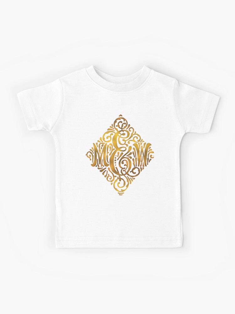 Gold monogram Wedding t-shirt personalized