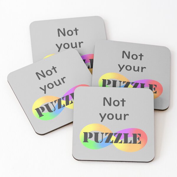 Item preview, Not your puzzle! #ActuallyAutistic designed and sold by MoznaInaczej.