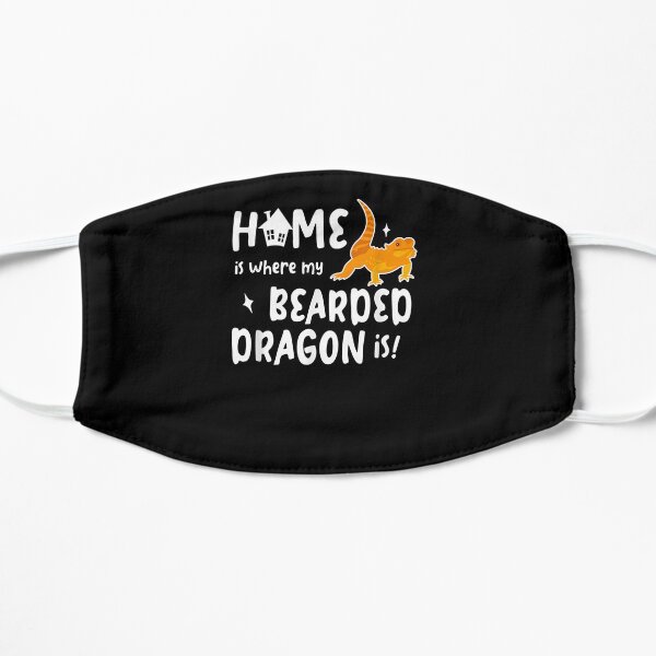 Home Where My Bearded Dragon Gifts For Bearded Dragon Lovers Flat Mask