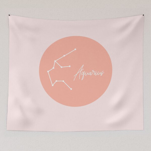 Item preview, Aquarius Zodiac Sign in Rose Gold designed and sold by tinyteacups.