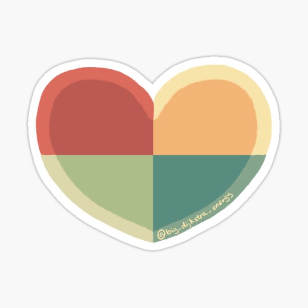 BDE Color Block Heart Sticker