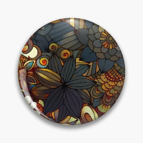 Aperçu de l'œuvre Motif de fleurs grises et orange créée et vendue par ClassicalAnime.