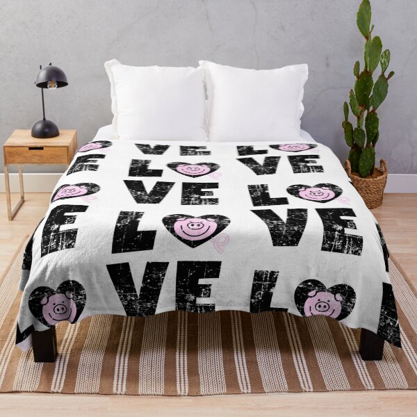 Item preview, Love Pig With Pig In Heart Distressed designed and sold by TheButtonCrew.