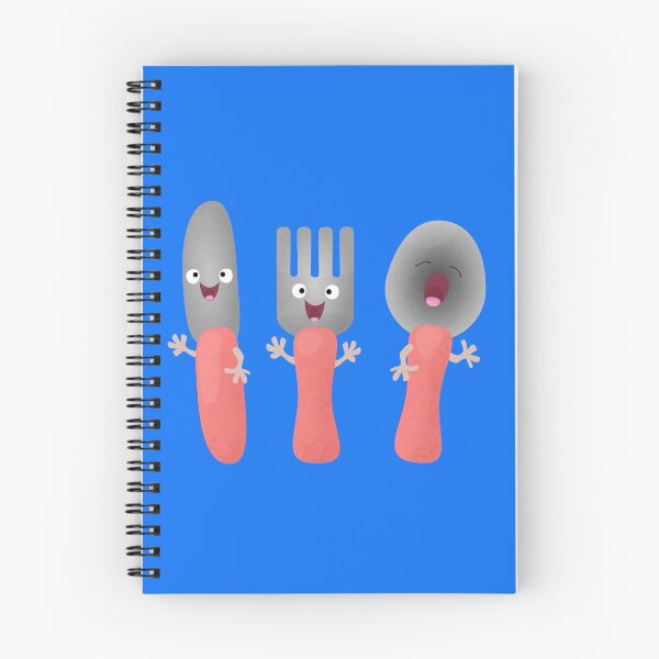 Item preview, Cute knife fork and spoon cutlery cartoon designed and sold by FrogFactory.