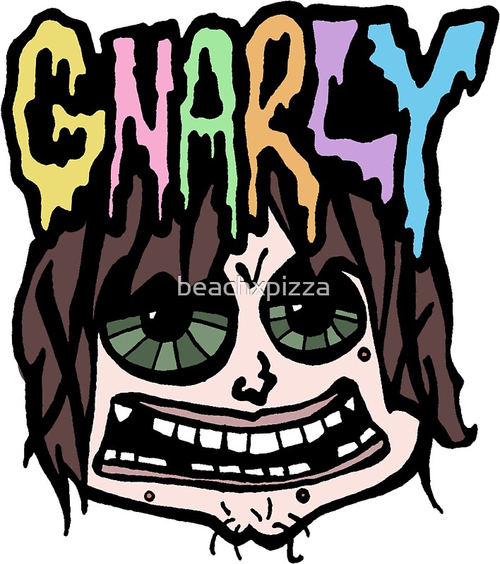 "Gnarly!" Stickers by beachxpizza | Redbubble
