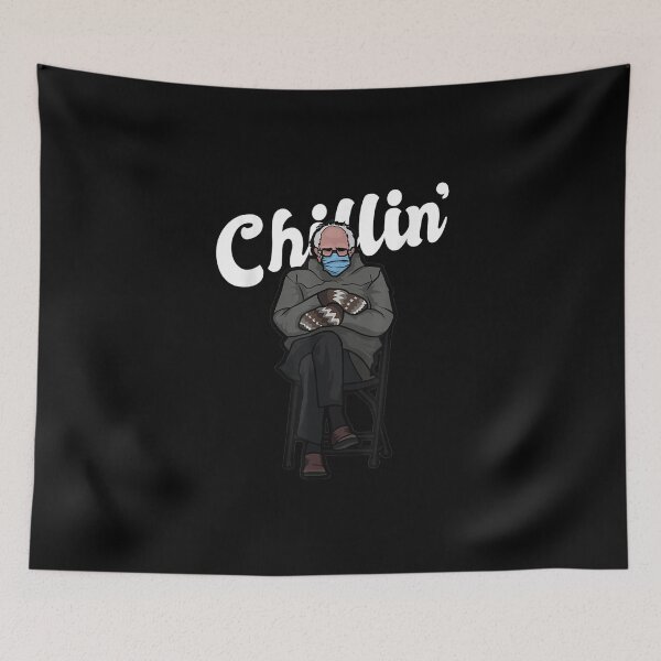 Item preview, Chillin Bernie Sanders Mitten Meme Inauguration Chair designed and sold by BrucesAlexander.