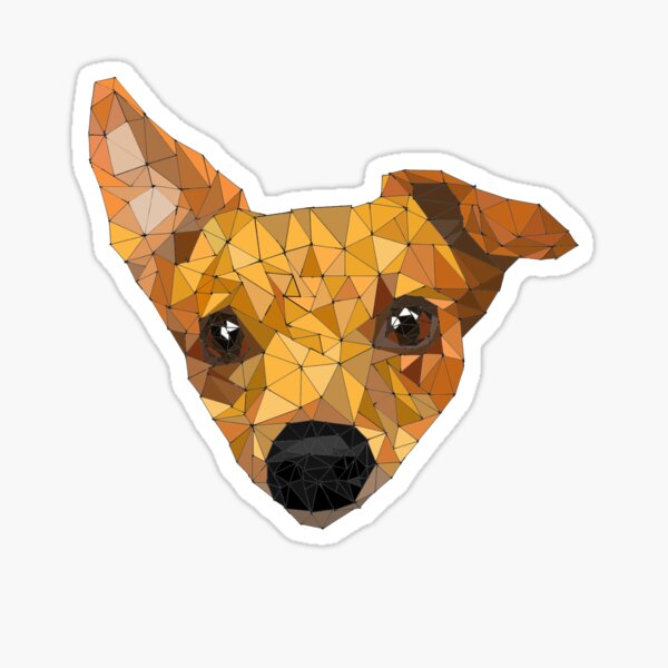Chihuahua Triangles Sticker