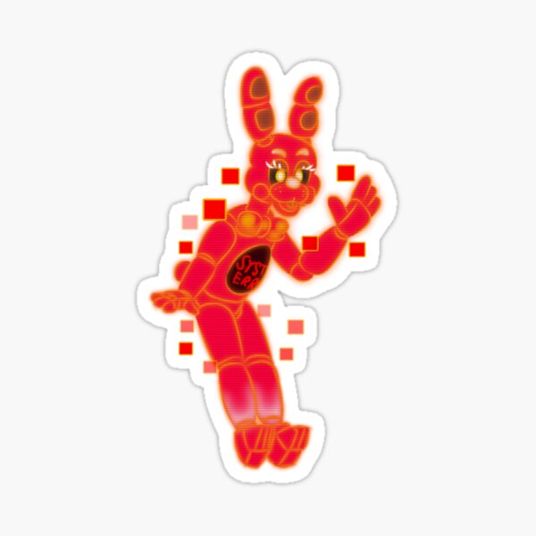 "Fnaf ar System error Toy Bonnie (Transparent)" Sticker by ThyneeS3ll