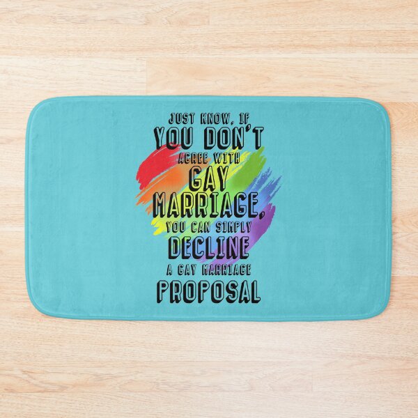 Item preview, Just know, if you don't agree with gay marriage, you can simply decline a gay marriage proposal designed and sold by Sticker Up.
